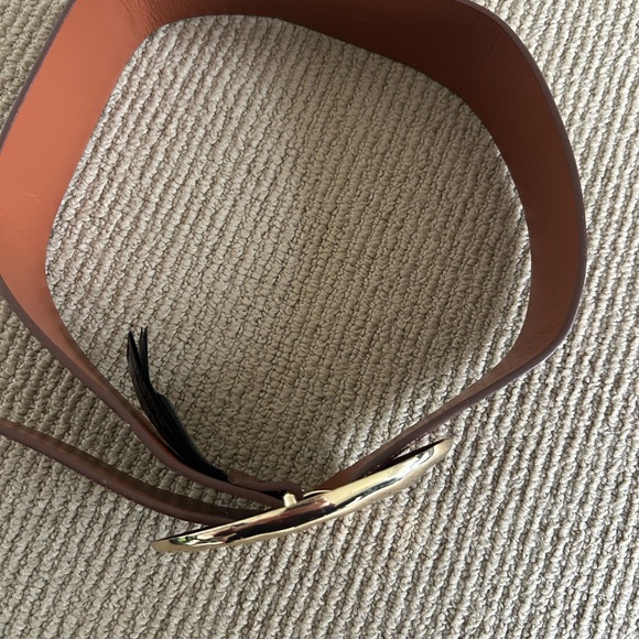 Elegant Brown Belt with Gold Buckle - Picture 3 of 4